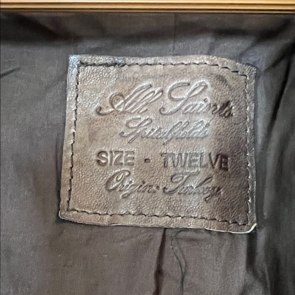 All Saints Distressed Brown Military Jacket - Picture 2 of 9